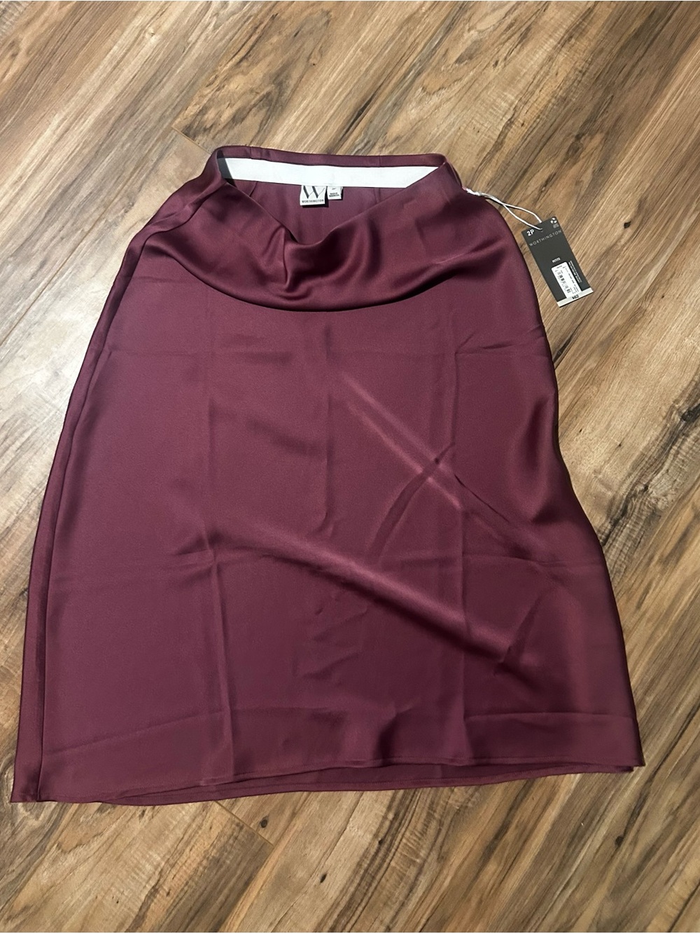 Worthington Satin Pencil Skirt in Wine